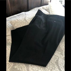 Dress pleated front black slacks